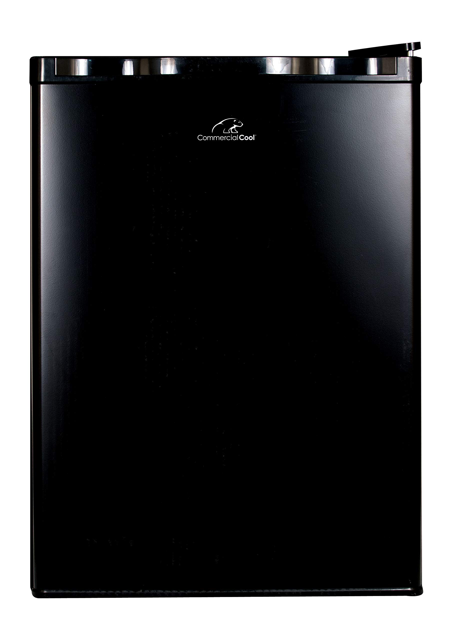 Commercial Cool CCR26B 2.6 Cu. Ft. Compact Single Door Refrigerator with Freezer - Black Mini Fridge for Dorm, Office, Bedroom or Apartment - Energy Efficient Small Refrigerator for Beverages, Snacks and Food Storage