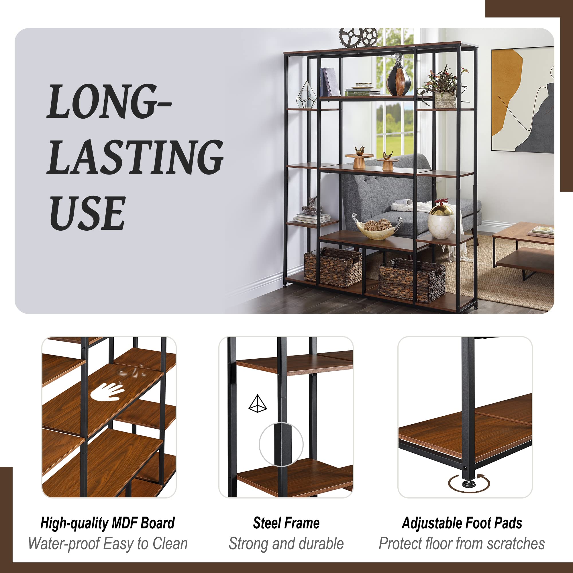 Merax 5-Tier Bookcase - 70.9