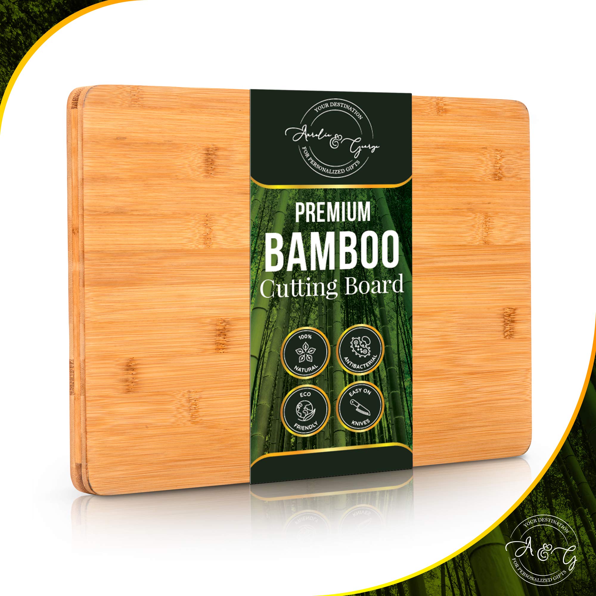 Personalized Engraved Bamboo Cutting Board - 8x12 Inch Housewarming Gift, Realtor Closing Present, Cheese & Charcuterie Serving Tray for Kitchen & Entertaining | Perfect for Weddings, Anniversaries & Holiday Gifts