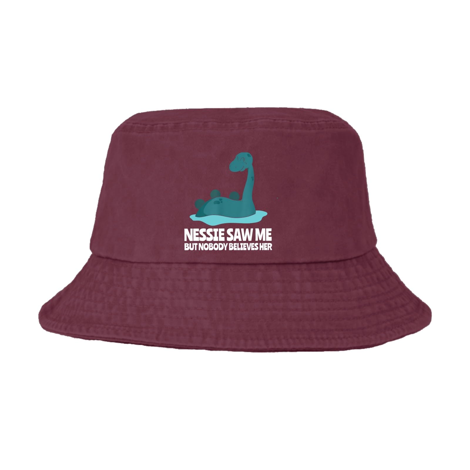 Funny Nessie Monsters of Loch Ness Scotland Travel Bucket Hat - Packable Women's Sun Hat for Vacation, Beach, Hiking & Outdoor Adventures