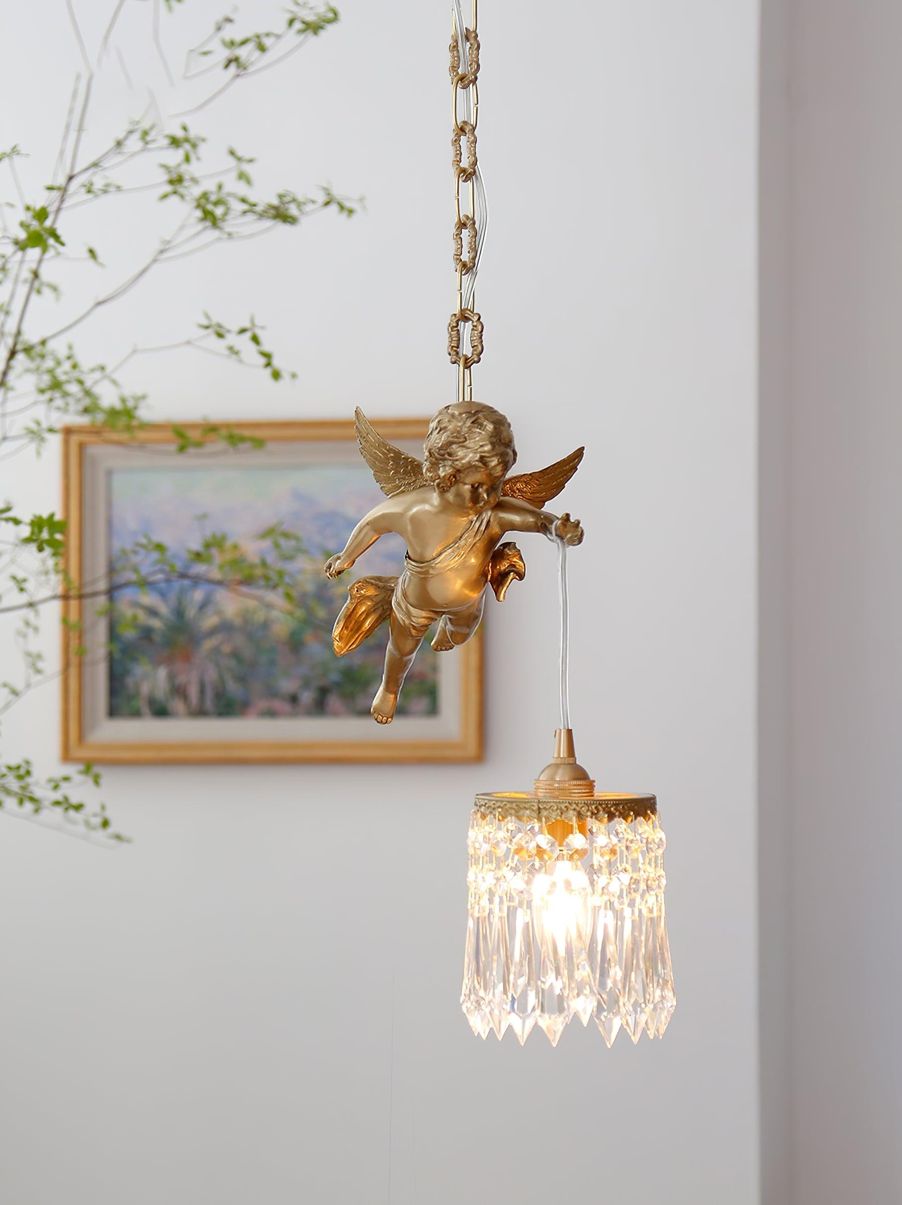 Angel Pendant Light - Elegant Ceiling Chandelier for Bedroom, Dining Room & Living Room Decor - Perfect for Home, Office & Wedding Venue Lighting