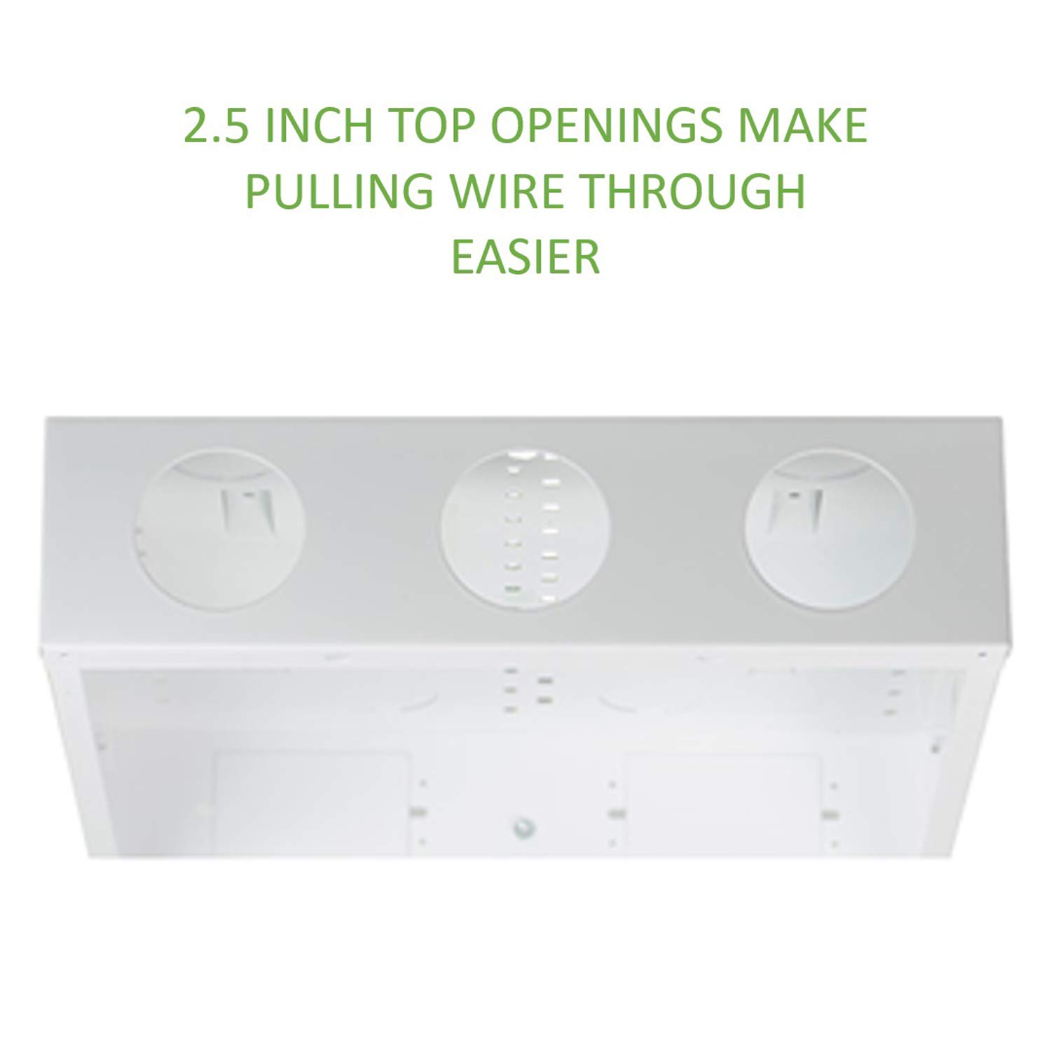 Legrand EN2850 28-Inch Metal Media Enclosure with Hinged Door & Key Lock - Cable Management Box for Hiding Wires & Storing Electronics - Ideal for Home Theater, Office Network & Smart Home Setup