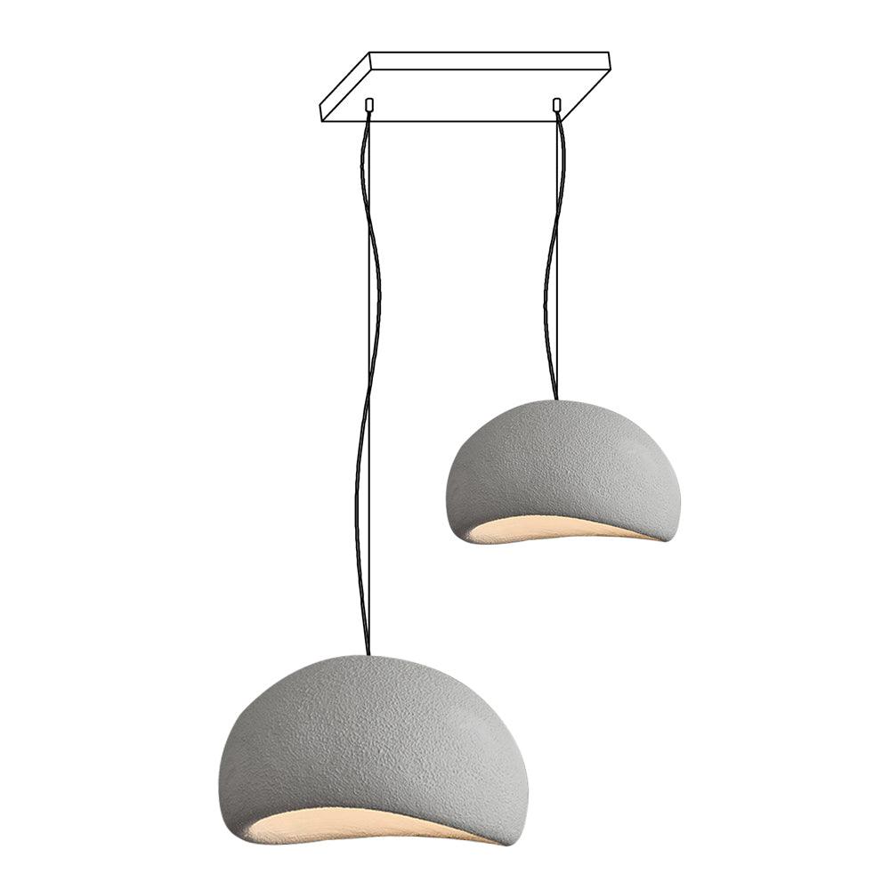Wabi Sabi Combination B Chandelier - Modern Japanese Minimalist Pendant Light for Dining Room, Living Room & Bedroom Decor