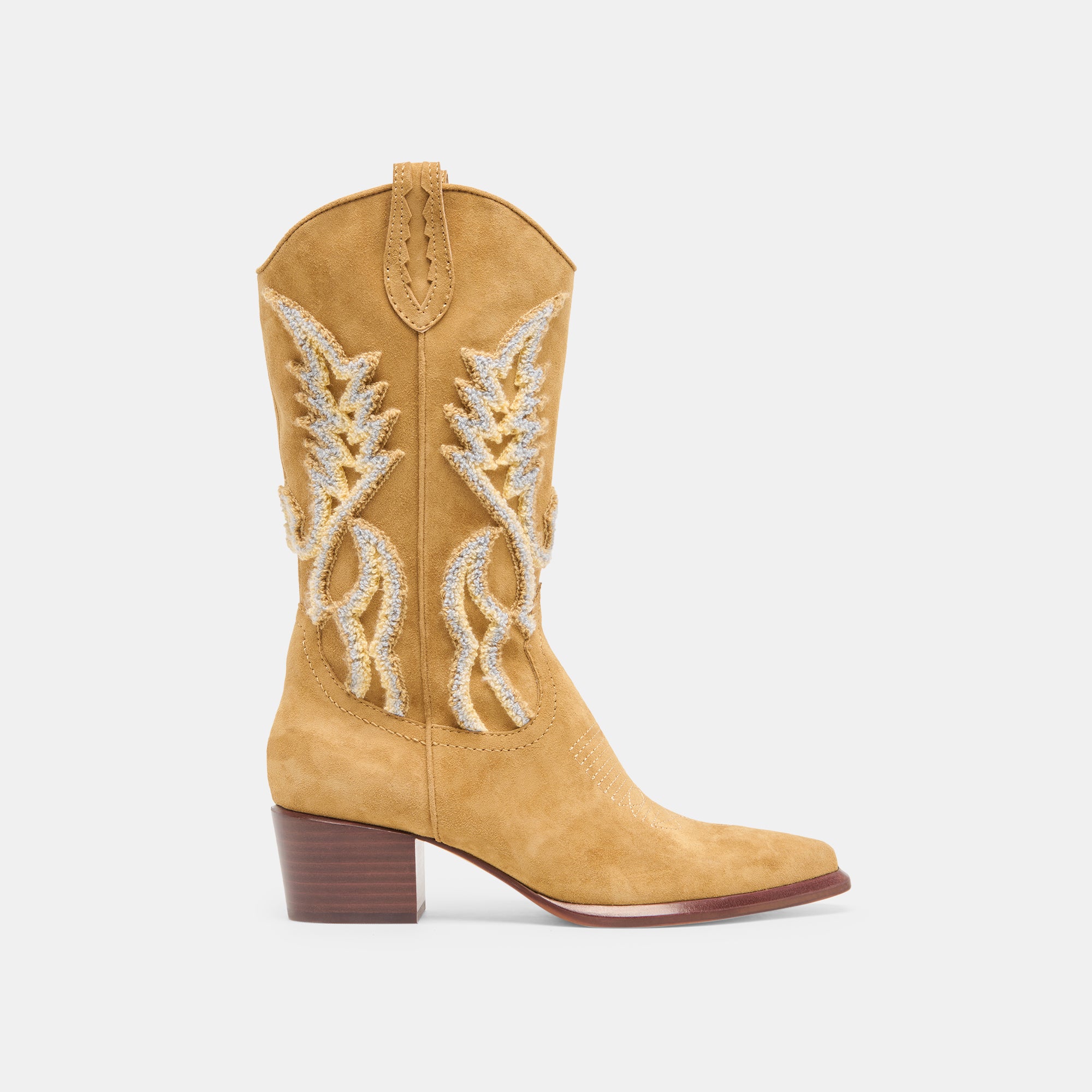 VILA Women's CARAMEL SUEDE Ankle Boots - Comfortable Low Heel Fashion Booties for Fall & Winter | Casual Outfits, Office Wear, Date Night