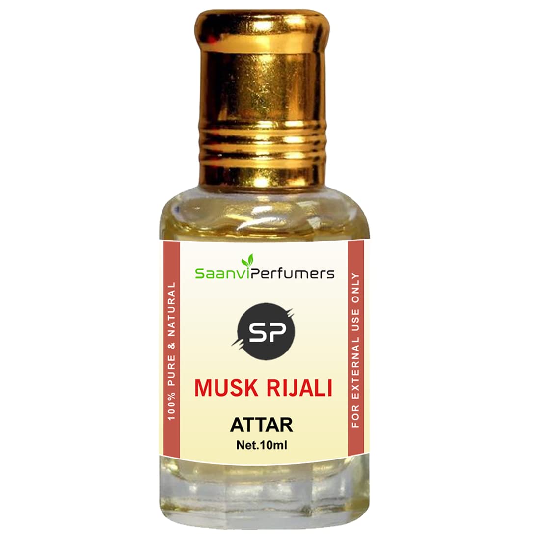 Premium Musk Rijali Attar Perfume Oil - Alcohol-Free Long Lasting Fragrance for Men & Women - Natural Arabian Oud Scent - Perfect for Daily Wear, Special Occasions & Gift Giving (10ml)