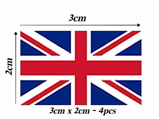 UK Flag Temporary Tattoo Stickers - 8 Pack Union Jack & Great Britain Flag Fake Tattoos for Parties, Sports Events & Patriotic Celebrations