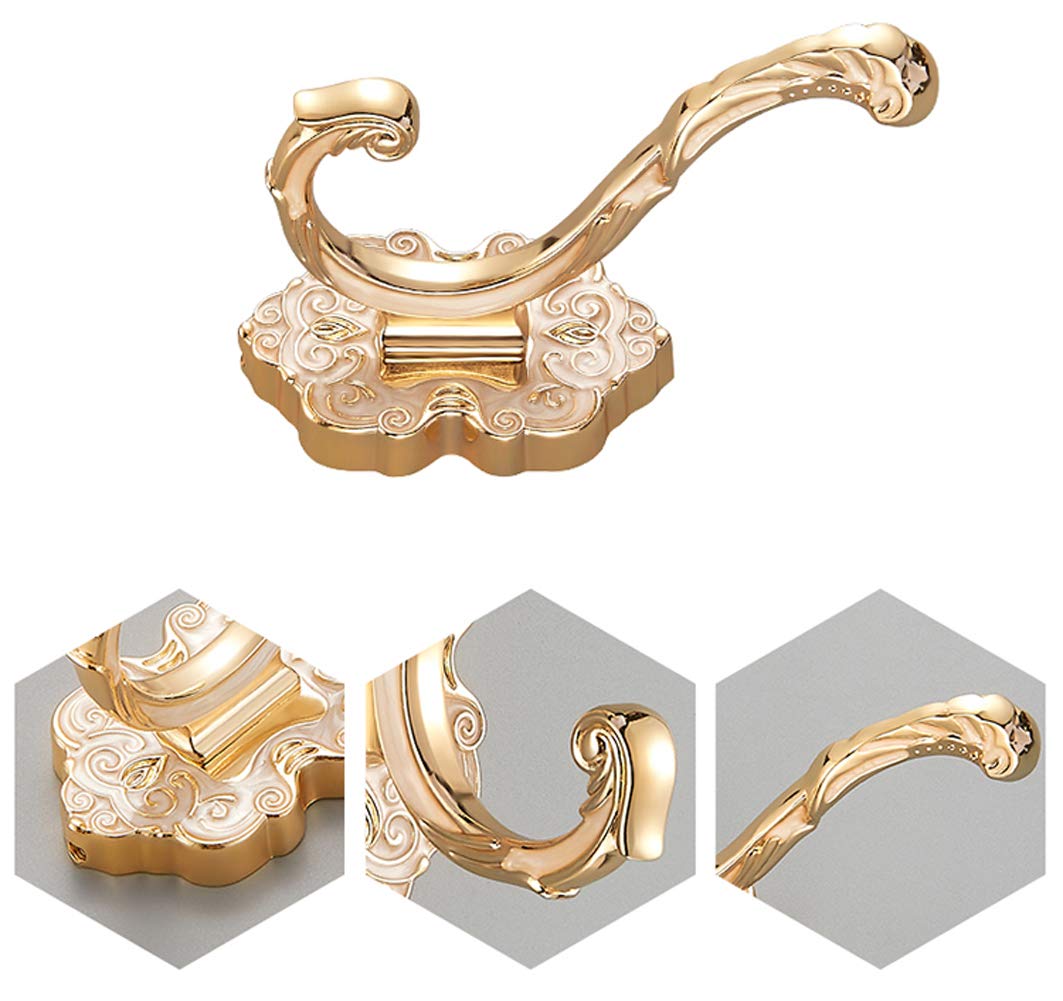 Heavy Duty Wall Hooks 4-Pack - Retro Coat & Towel Hangers for Home & Office