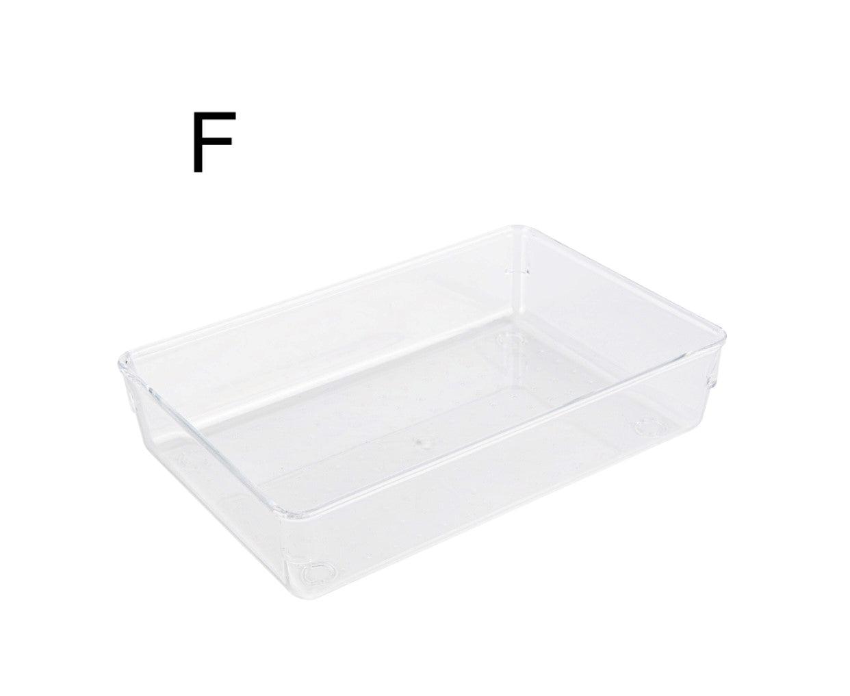 Clear Plastic Drawer Organizer Trays - Set of 6 for Jewelry, Office Supplies & Makeup Storage - Perfect for Home, Office & Travel Organization