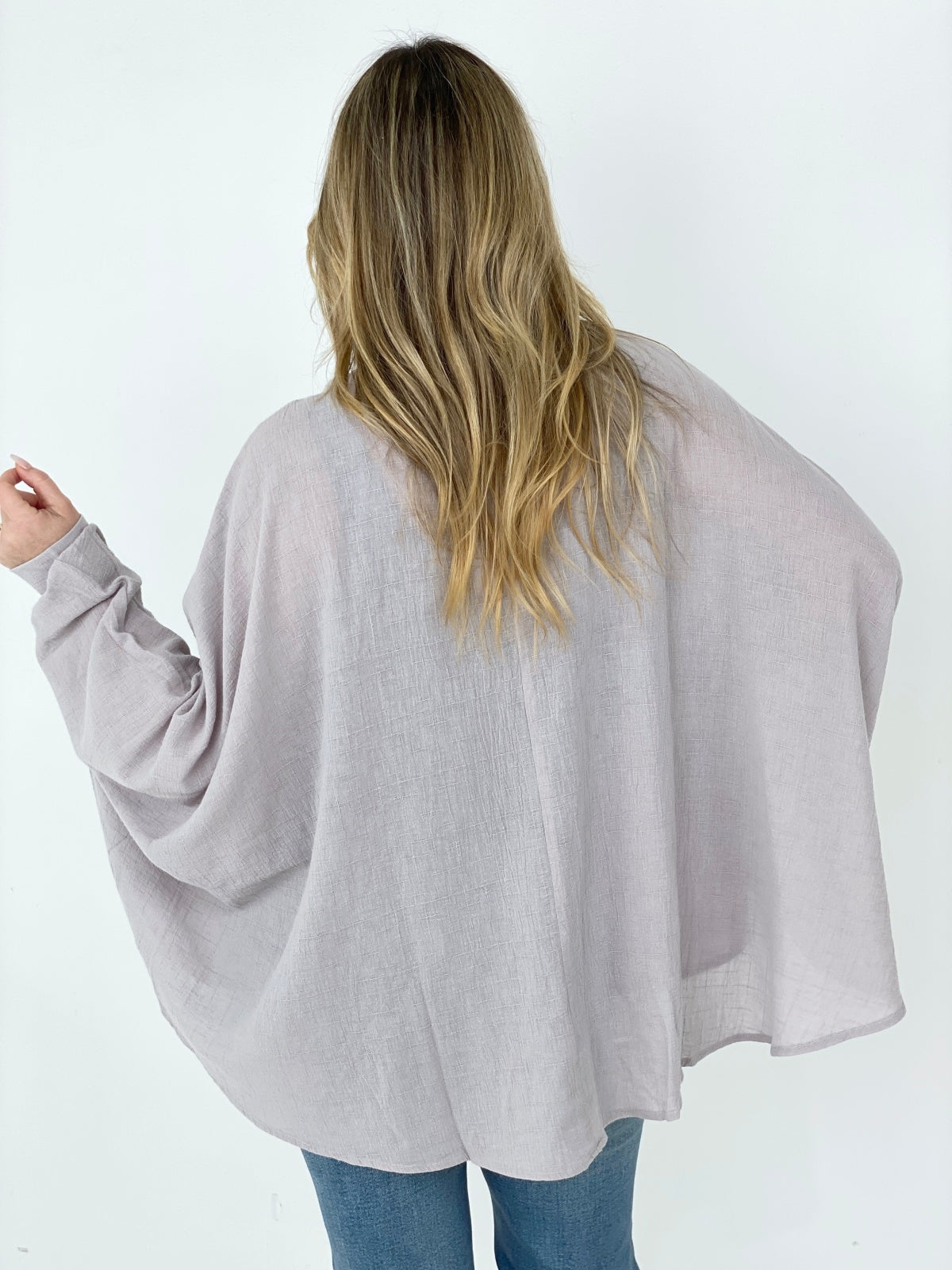 Stylish Oversized Cotton Linen Top for Women - Comfortable Textured Blouse for Casual Wear, Work & Travel