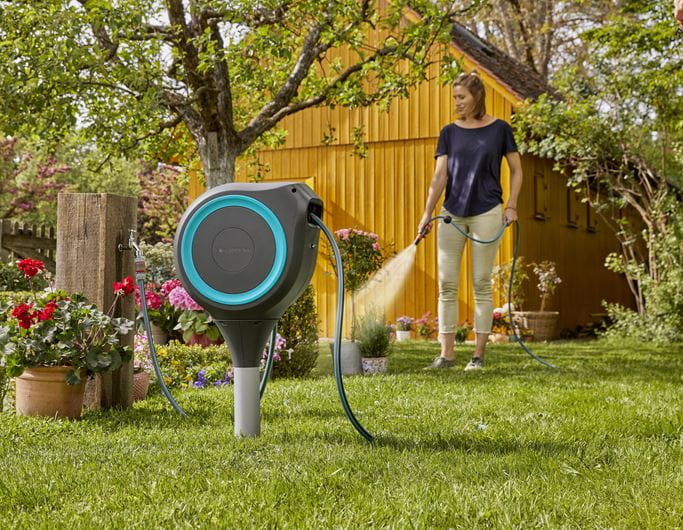 Gardena Garden Hose Box RollUp S - 15m (49ft) Retractable Hose Reel for Easy Storage | Perfect for Lawn, Garden & Outdoor Watering