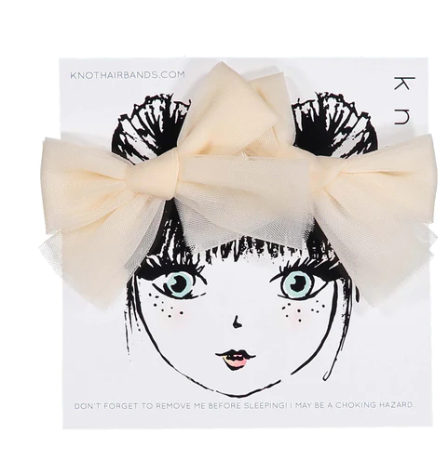 Elegant Knot Tulle Bow Hair Clips Set - Adjustable Hair Accessories for Women & Girls - Perfect for Weddings, Parties, and Everyday Styling