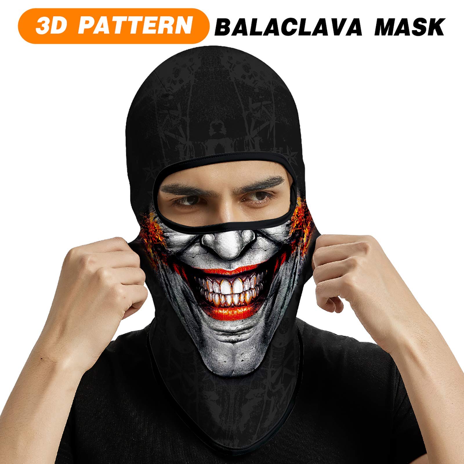 Venswell 3D Balaclava Ski Mask - Cool Skull & Animal Print Full Face Mask for Cycling, Motorcycle, Skiing & Halloween Costumes | Windproof Winter Sports Accessory