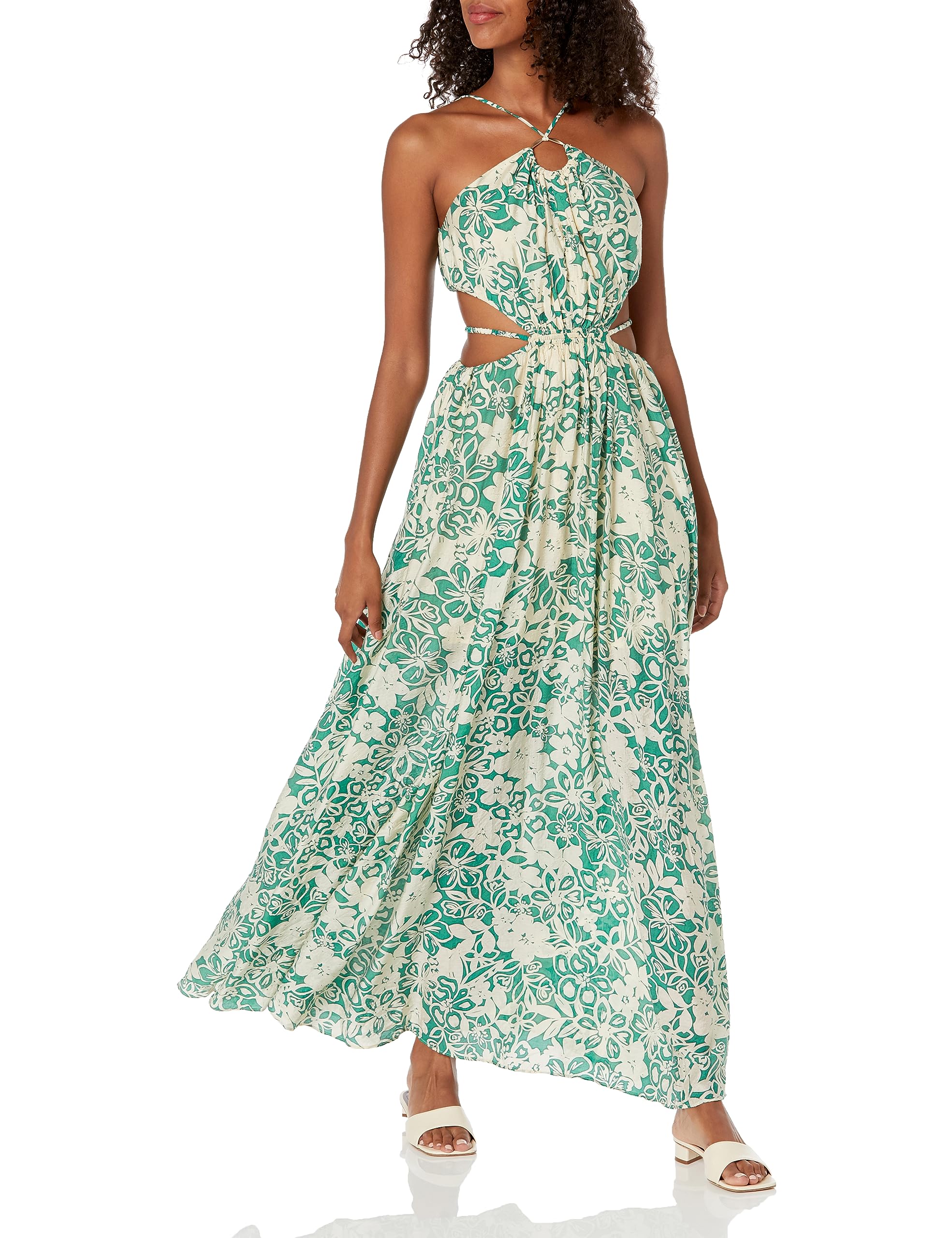 ASTR the Label Women's Sivana Dress - Flowy Midi Dress with Floral Print, Perfect for Summer Weddings, Brunch & Beach Vacations
