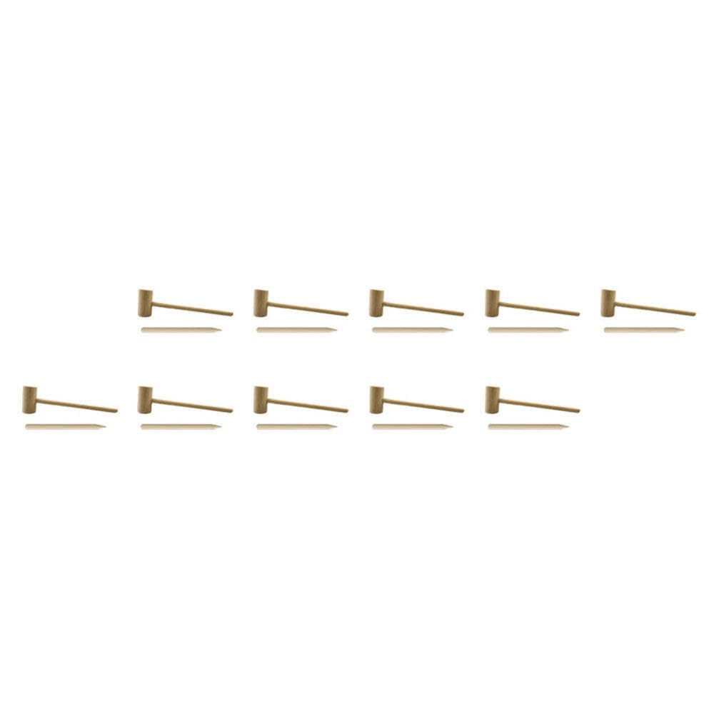 20pcs Mini Archaeological Hammer Set - Kids Pretend Play Toy, Wooden Mallet for Cake Decorating, Kitchen Accessories & Nail Hammer Games - Perfect for STEM Learning, Birthday Parties & DIY Crafts
