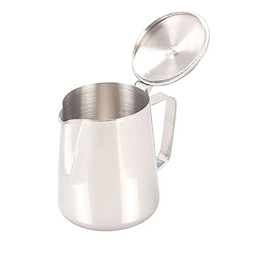 Stainless Steel 2L Coffee Maker with Espresso Frother & Large Capacity Milk Jug - Induction Cooker Compatible for Home & Cafe Use (1.5L Mirror Surface)