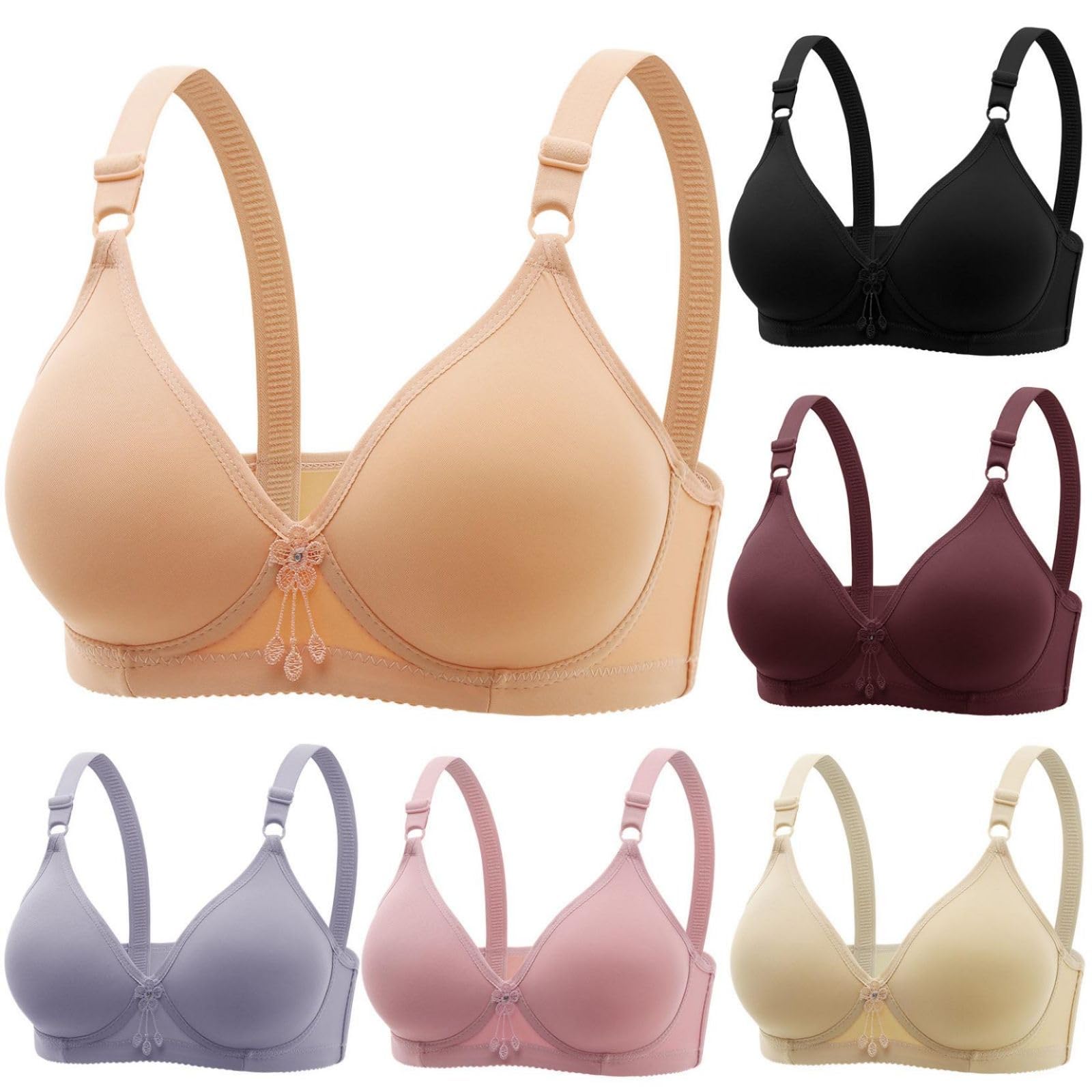 Best Women's Sports Bras - Full Coverage Wireless Push Up Bra with High Support & Breathable Fabric - Perfect for Running, Yoga, Gym & Everyday Wear