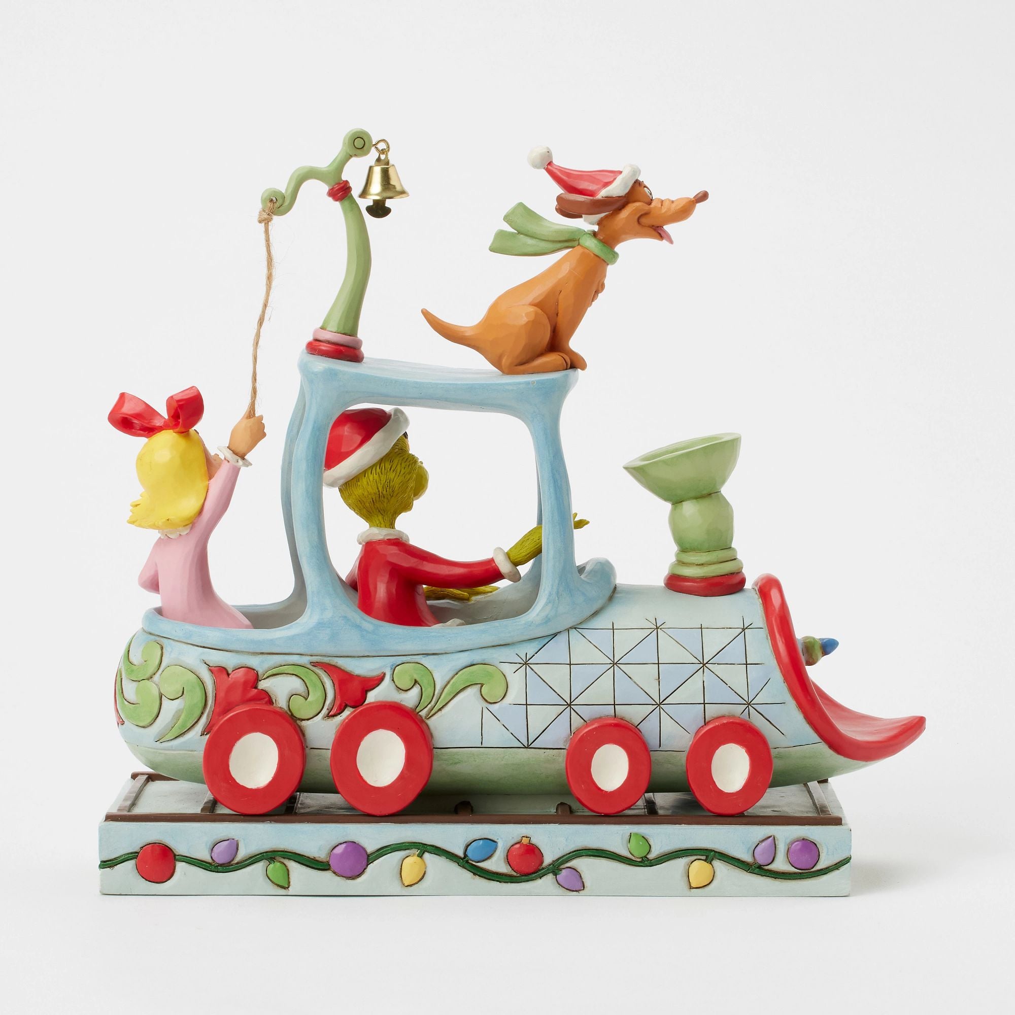 Grinch, Max and Cindy on Train - Whoville Christmas Decorations for Holiday Home & Party Decor