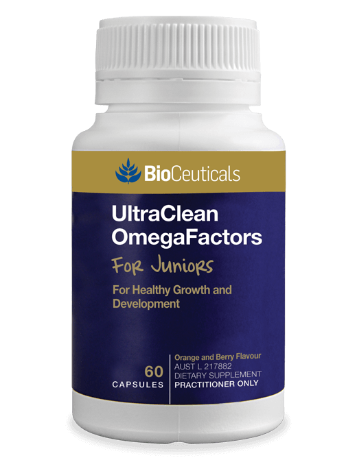 BioCeuticals UltraClean OmegaFactors for Kids - Premium Fish Oil Supplement for Children's Brain & Immune Support - Perfect for School Focus & Healthy Growth