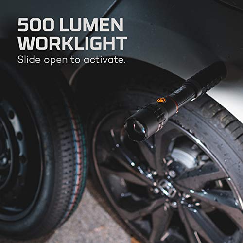 NEBO Slyde King 2K 500 Lumen Work Light & 2000 Lumen Flashlight - 2-in-1 Rechargeable High Power LED Flashlight with EdisonBright USB Charger - Perfect for Camping, Emergency, and Outdoor Work (Model: WLT-1003)