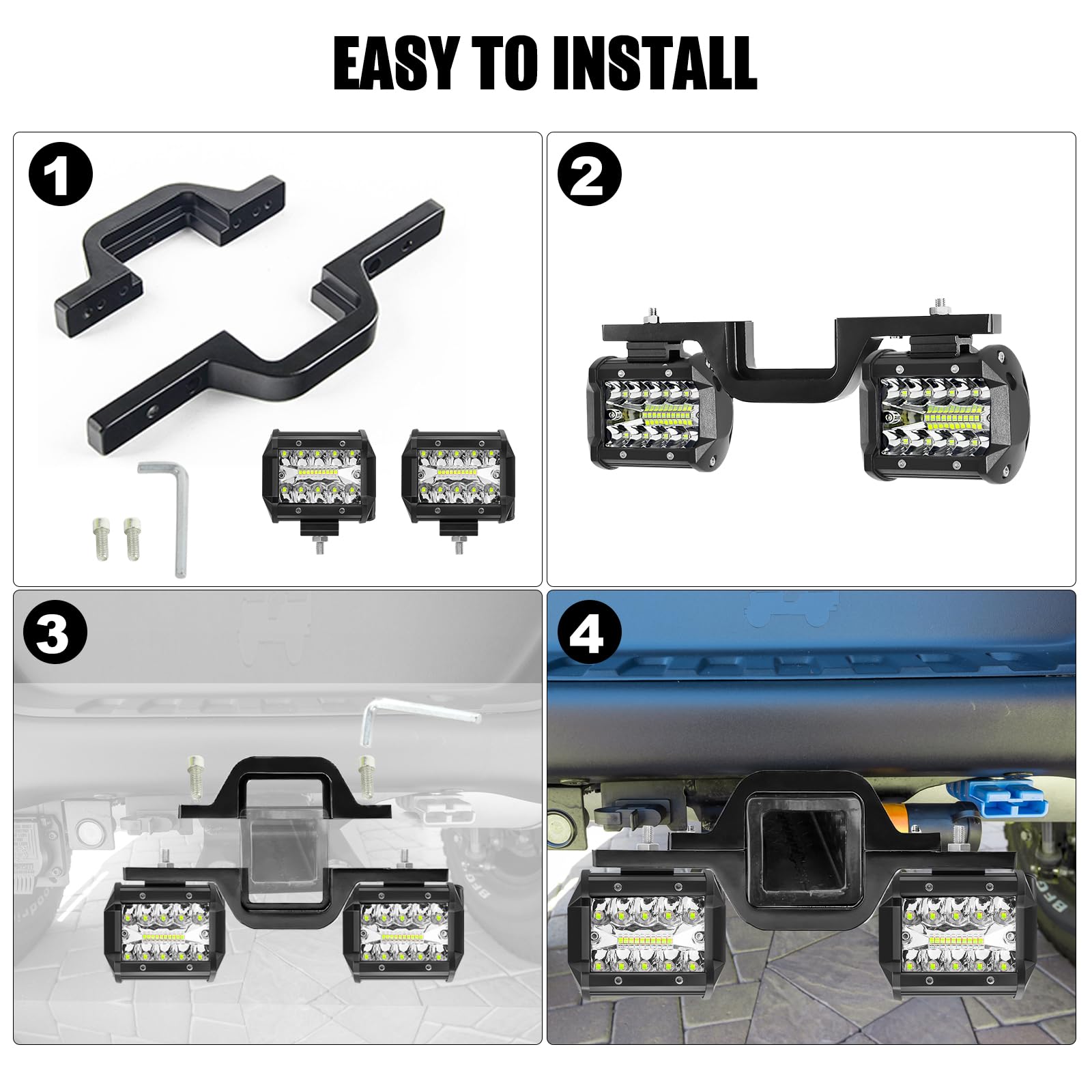 EBESTauto 4 Inch LED Work Light Pods with 2.5