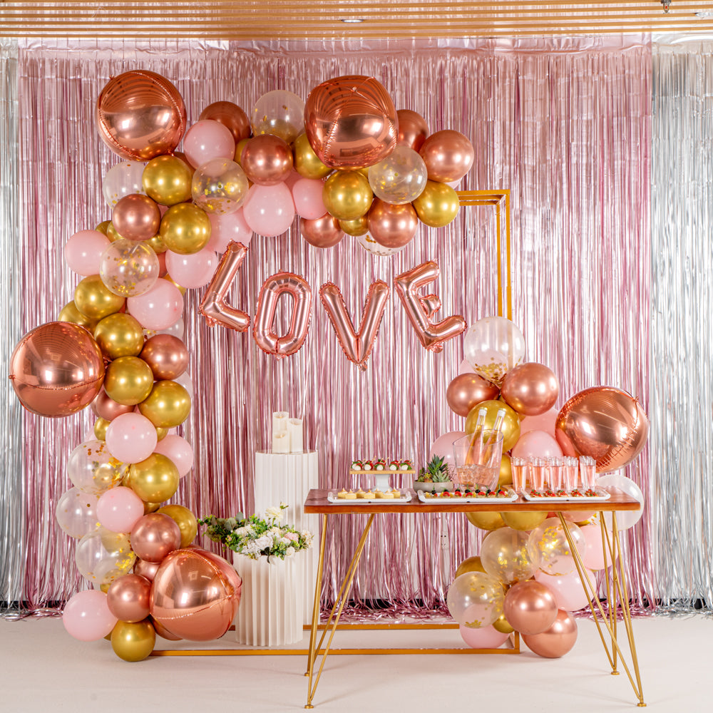 Pink and Gold Balloon Arch Garland Kit - 137 Pieces Balloon Decorations for Birthday, Wedding, Baby Shower & Party Decor