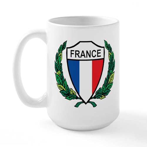 White - Stylized France Large Mug