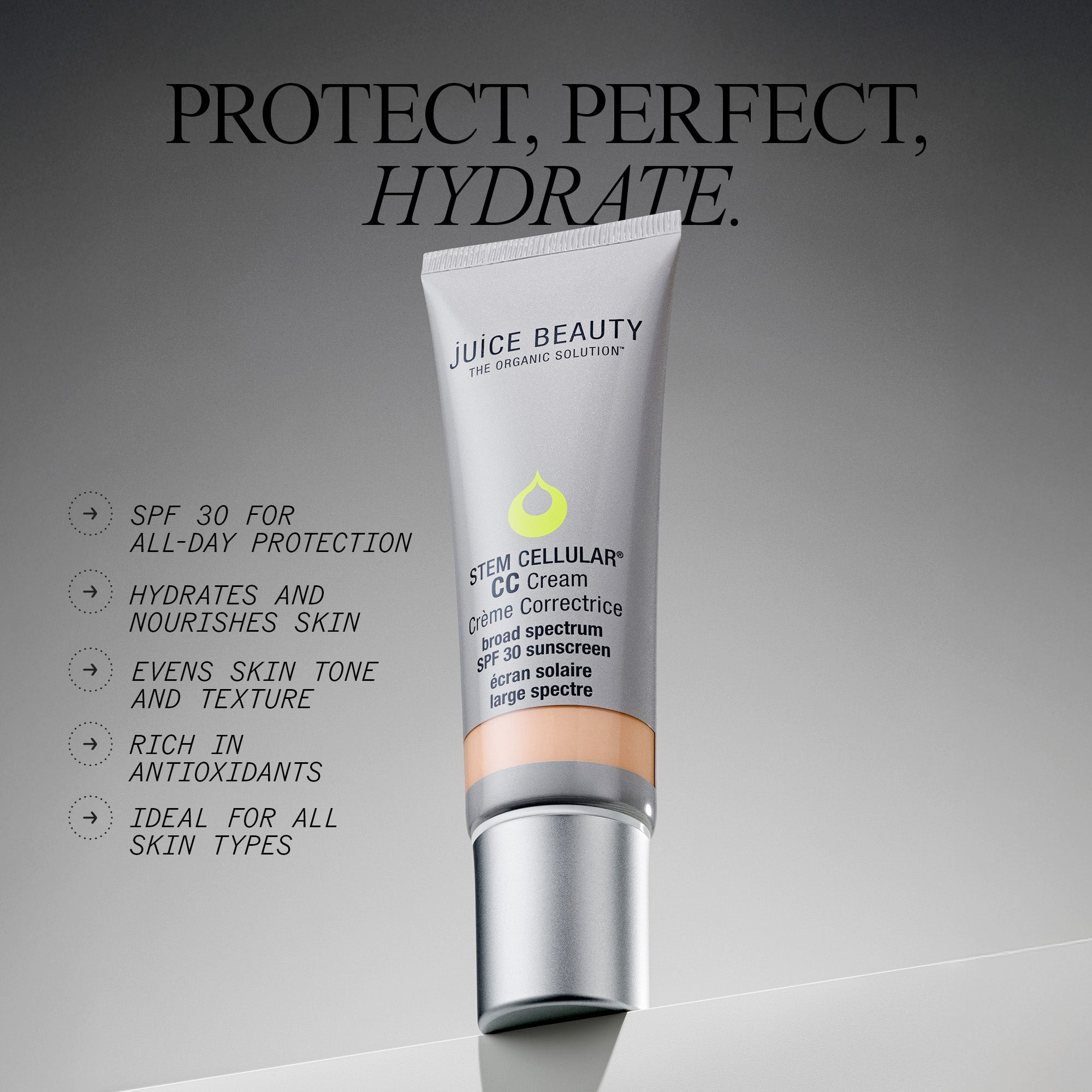 CC Cream with Zinc SPF 30 - Lightweight Tinted Moisturizer for Even Skin Tone & Sun Protection | Perfect for Daily Wear & Outdoor Activities