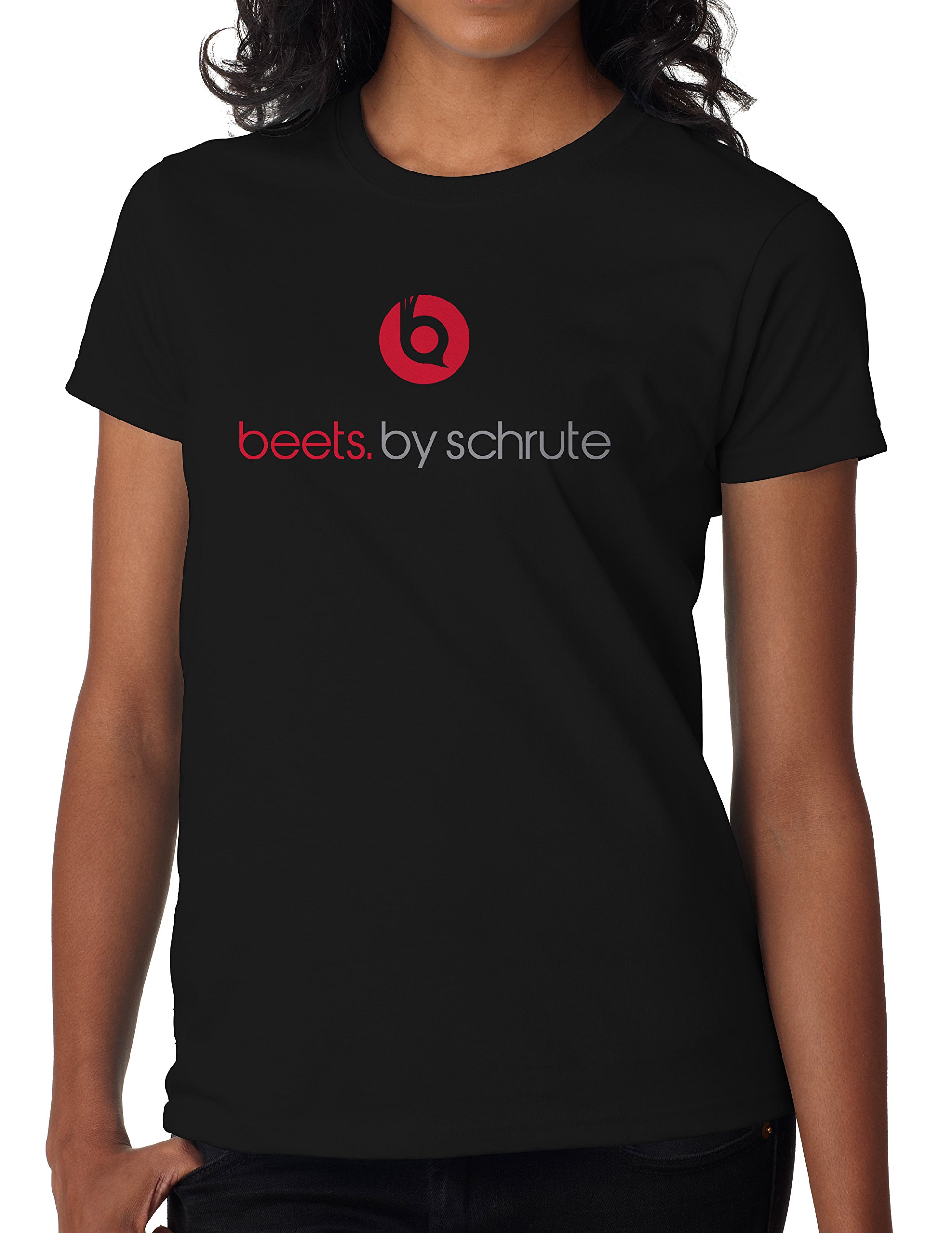 BBT Women's Dwight Schrute The Office TV Show T-Shirt - 2XL Black - Funny Sitcom Fan Gift for Office Lovers & Pop Culture Enthusiasts