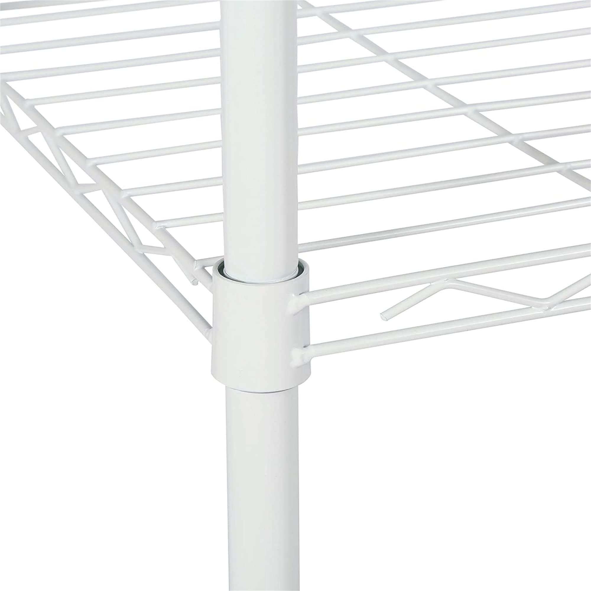 HOMEFORT 6-Tier Heavy Duty Wire Shelving Unit - 6-Shelf Metal Storage Rack for Pantry, Closet, Kitchen & Laundry Organization - Durable Space Saving Organizer (White) - Ideal for Home Storage, Garage Shelving & Commercial Use