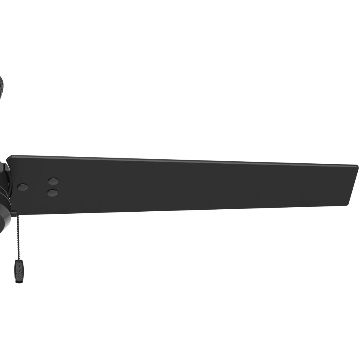 Hunter 52 Inch Cassius Matte Black Outdoor Ceiling Fan with LED Light - Damp Rated for Patio, Porch, Deck & Backyard - Energy Efficient & Quiet DC Motor - Modern Matte Black Finish