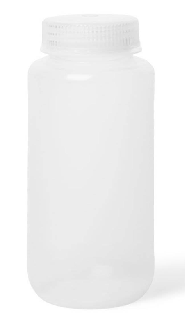 United Scientific® Unistore™ 16oz (500ml) Wide Mouth Reagent Bottles with Lids - Laboratory Grade Polypropylene Sample Containers - Case of 144 - Ideal for Chemical Storage, Lab Experiments & Scientific Research