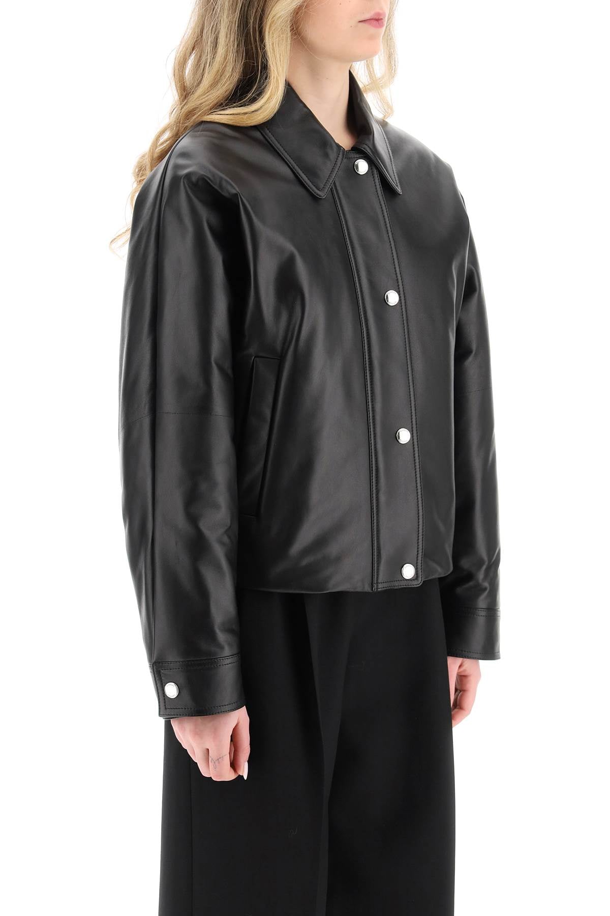 Burberry Embroidered EKD Leather Jacket for Men & Women - Stylish Outerwear for Fall & Winter Fashion | Perfect for Casual Outings & Date Nights