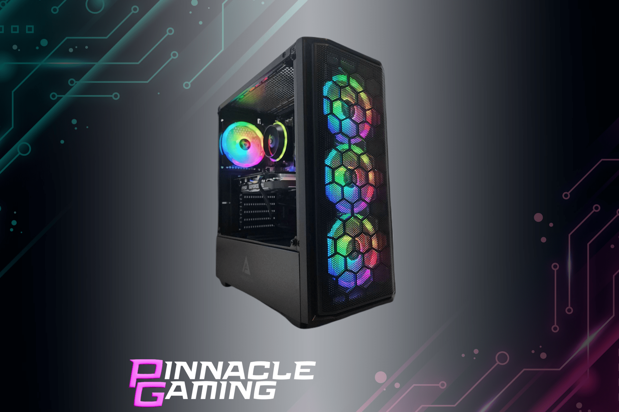 Custom Gaming PC - AMD Ryzen 7 Processor, Intel ARC A580 GPU, 1TB SSD, 16GB DDR4 RAM, Black Predator Case - Perfect for Esports, Streaming & VR Gaming