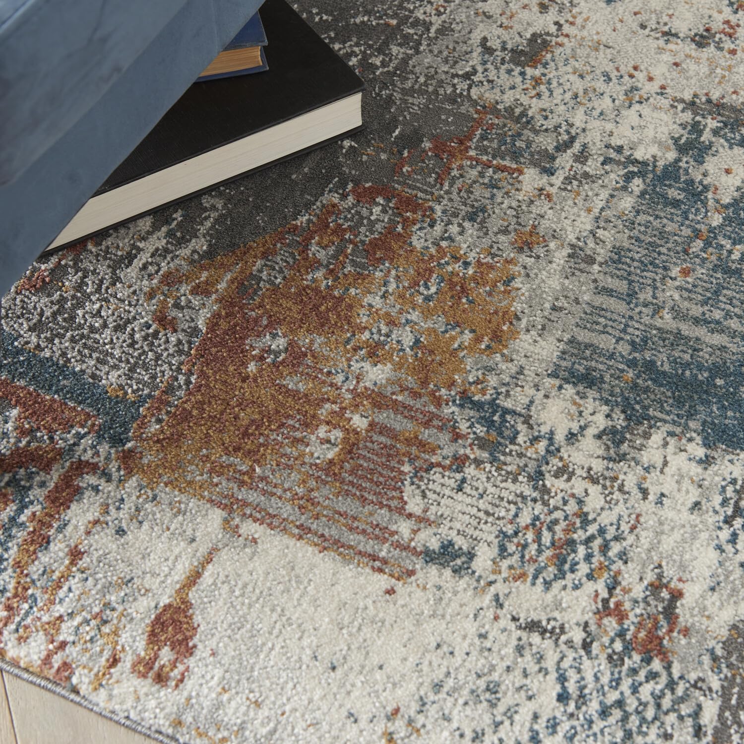 Nourison Ludlow Modern Grey/Multi 5'3