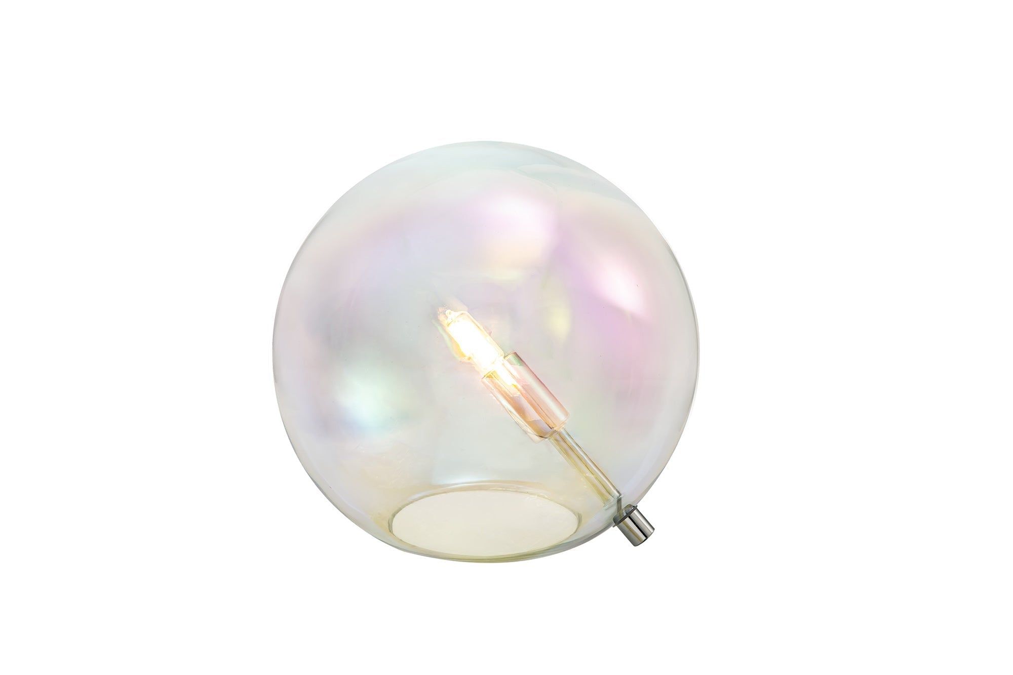 Modern Austin Table Lamp - 1/3Lt x G9 Bulb - Copper & Opal, Polished Chrome & Iridescent, Polished Chrome & Black Options - Smoked Glass Shade IP20 - Perfect for Bedroom, Living Room, or Office Lighting