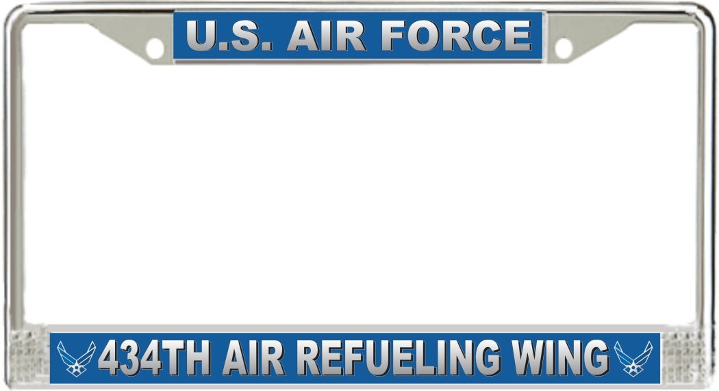 MilitaryBest U.S. Air Force 434th Air Refueling Wing License Plate Frame - Premium Metal Car Accessory for Patriotic Veterans & Military Enthusiasts - Perfect for Trucks, Cars & Motorcycles