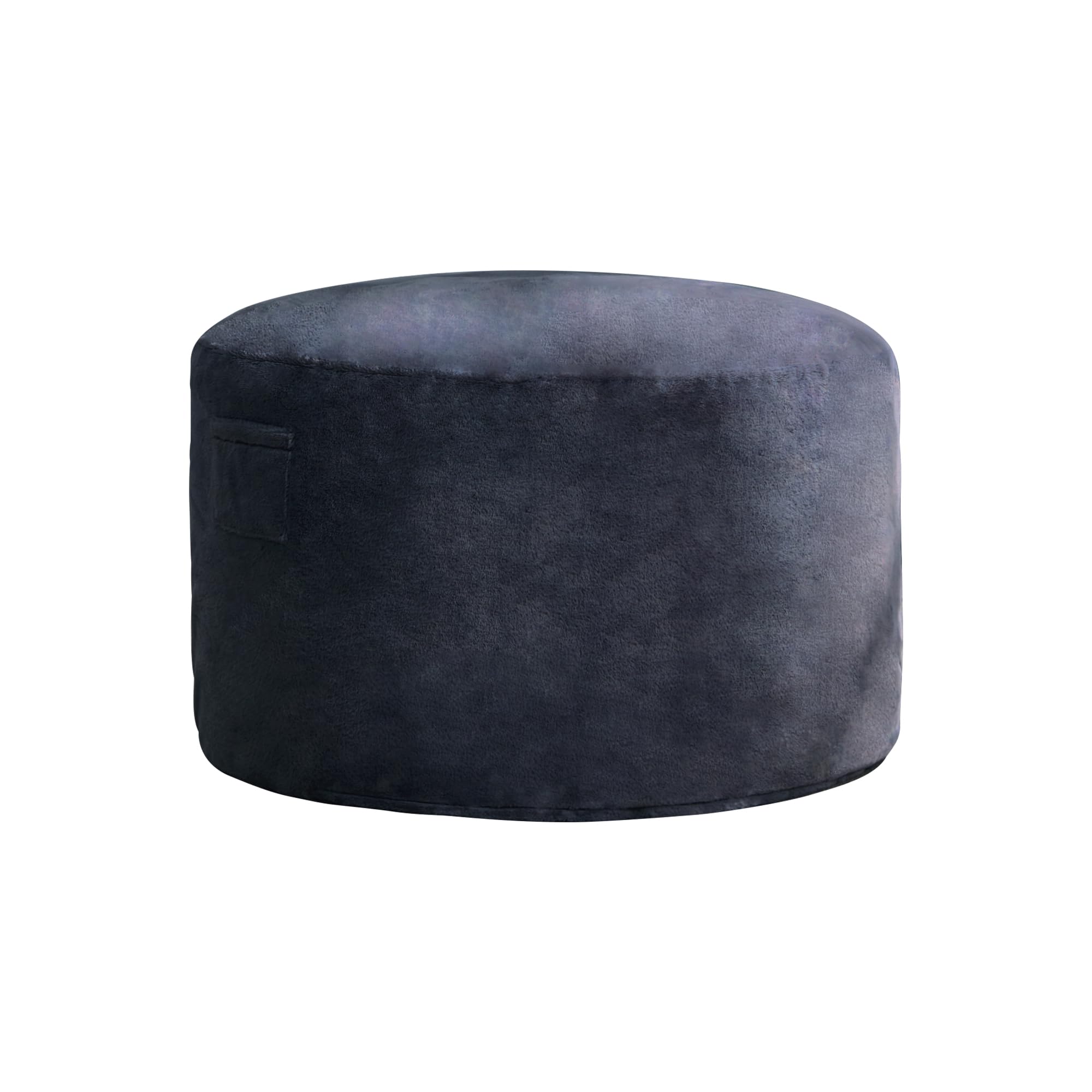 Hobestluk 5ft Large Bean Bag Chair for Adults - Plush Faux Fur Cover, Oversized Beanbag Chair for Living Room, Bedroom, Dorm & Office - Dark Grey (50”x50”x24”) - Perfect for Lounging, Gaming & Relaxation