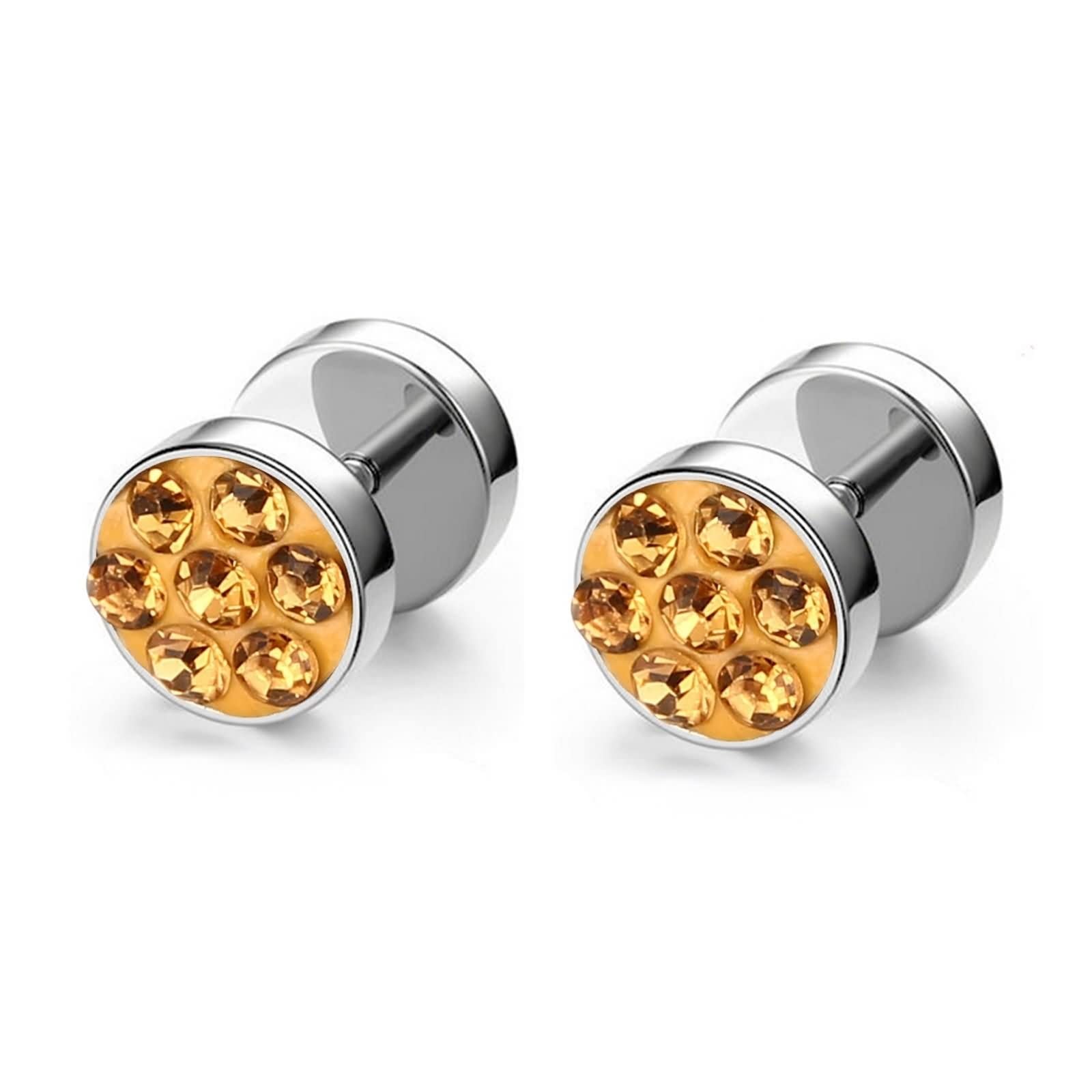 Stainless Steel Dainty Stud Earrings for Women - Round Cubic Zirconia Western Style Jewelry | Perfect for Everyday Wear, Gift Giving & Special Occasions
