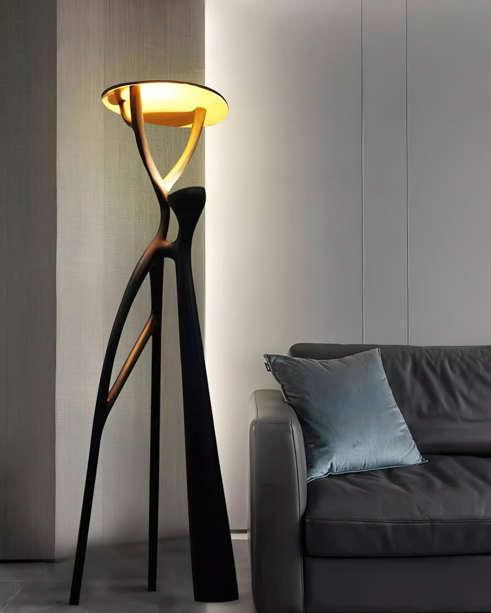 Gothic Tree Sculpture Floor Lamp - Handcrafted Black Metal Tree Design Standing Light for Living Room, Bedroom, or Gothic Home Decor - Perfect for Halloween, Dark Aesthetic, and Fantasy Themed Spaces