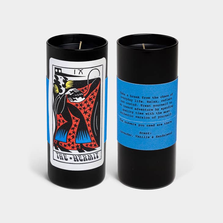 The Hermit Scented Tarot Candle - Handmade Spiritual Meditation Candle for Divination, Relaxation & Rituals | Perfect for Tarot Readings, Yoga, and Home Decor