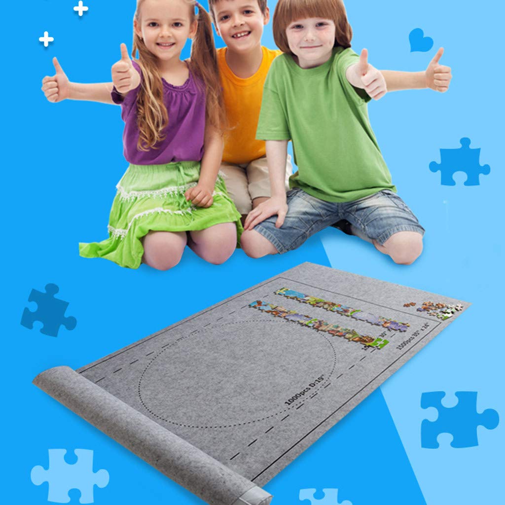 Yu2d Puzzle Roll Storage Mat - Jigroll Holds Up to 1500 Pieces with Drawstring Bag | Portable & Rollable Jigsaw Puzzle Organizer | Perfect for Travel, Home Storage & Puzzle Enthusiasts