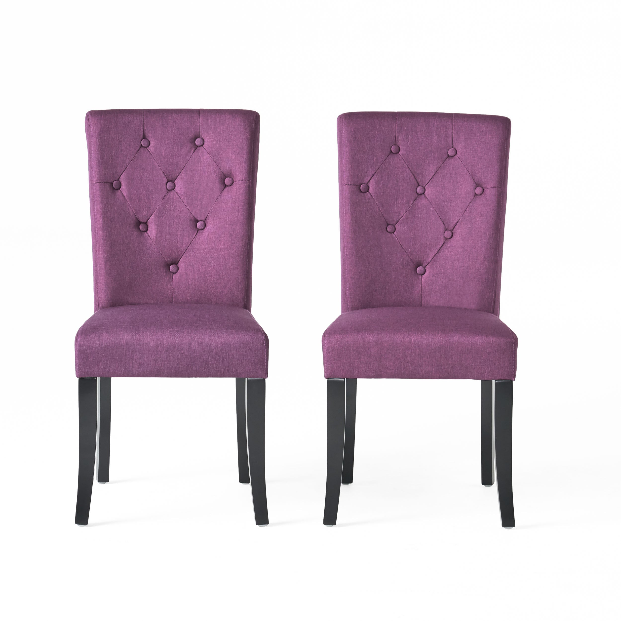 Modern Dining Chairs Set of 2 - Comfortable Kitchen Chairs with Padded Seat - Perfect for Dining Room, Kitchen, Breakfast Nook & Small Spaces