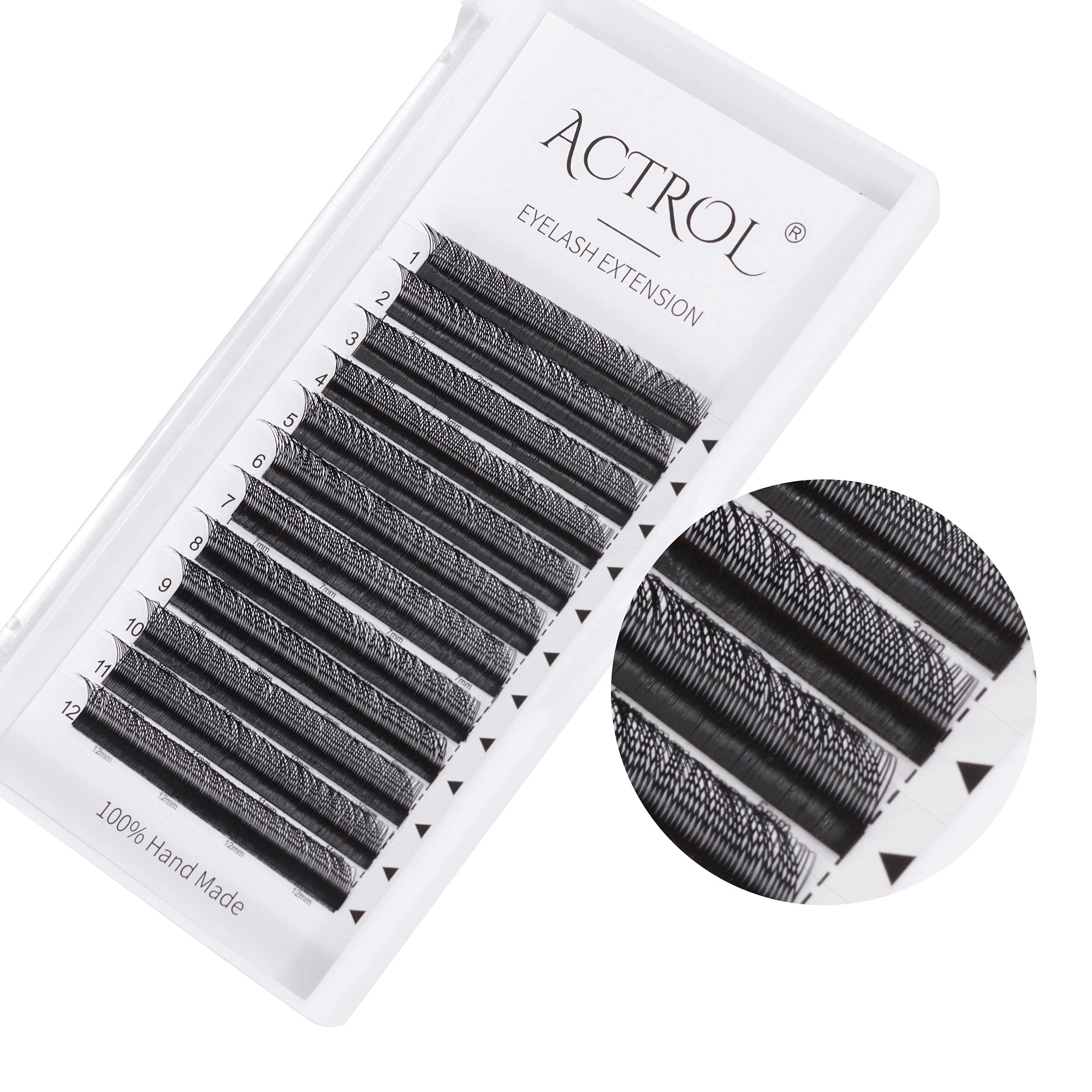 Premium 4D Y-Shaped Eyelash Extensions - Black C Curl 0.05mm 10mm Volume Lashes for Easy Fan Creation | Soft Premade False Lashes for Natural Look | Perfect for Bridal, Party & Daily Makeup