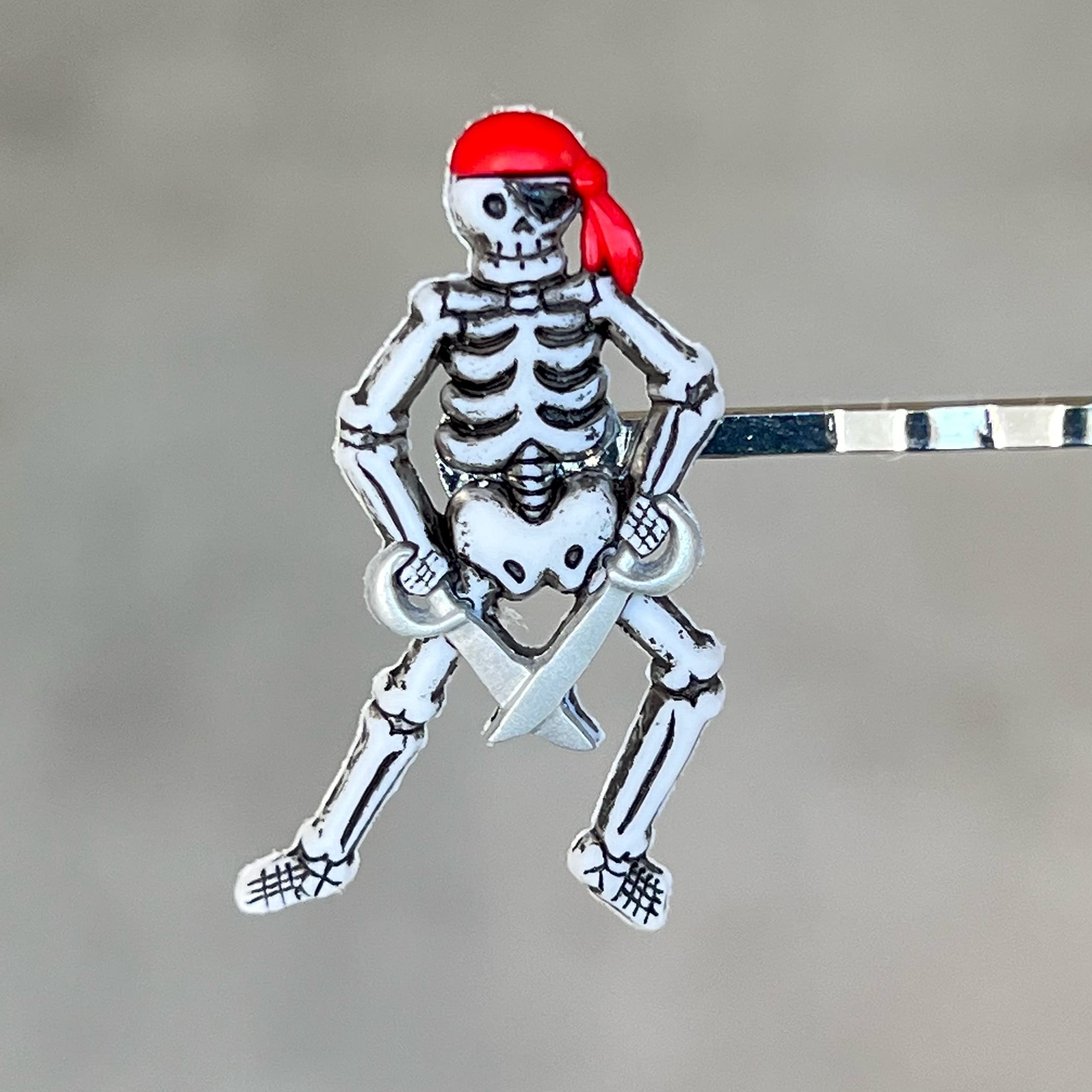 Fun Halloween Hair Clips - Dancing Skeleton Bobby Pins for Women & Costumes