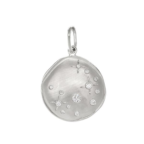 Luna Scattered Star Coin Charm - Elegant Celestial Jewelry for Necklaces & Bracelets - Perfect for Boho Fashion & Gift Giving