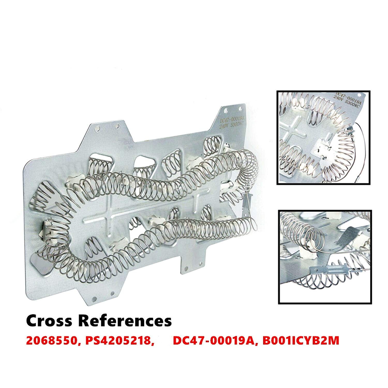 Samsung Dryer Heating Element Replacement for DV422EWHDWR/AA-0000, DV42H5400EF/A3-0000, DV50F9A8EVP/A2-0001 Models - Fix No Heat Issues & Restore Drying Performance - Perfect for Home Laundry Rooms & Apartment Complexes