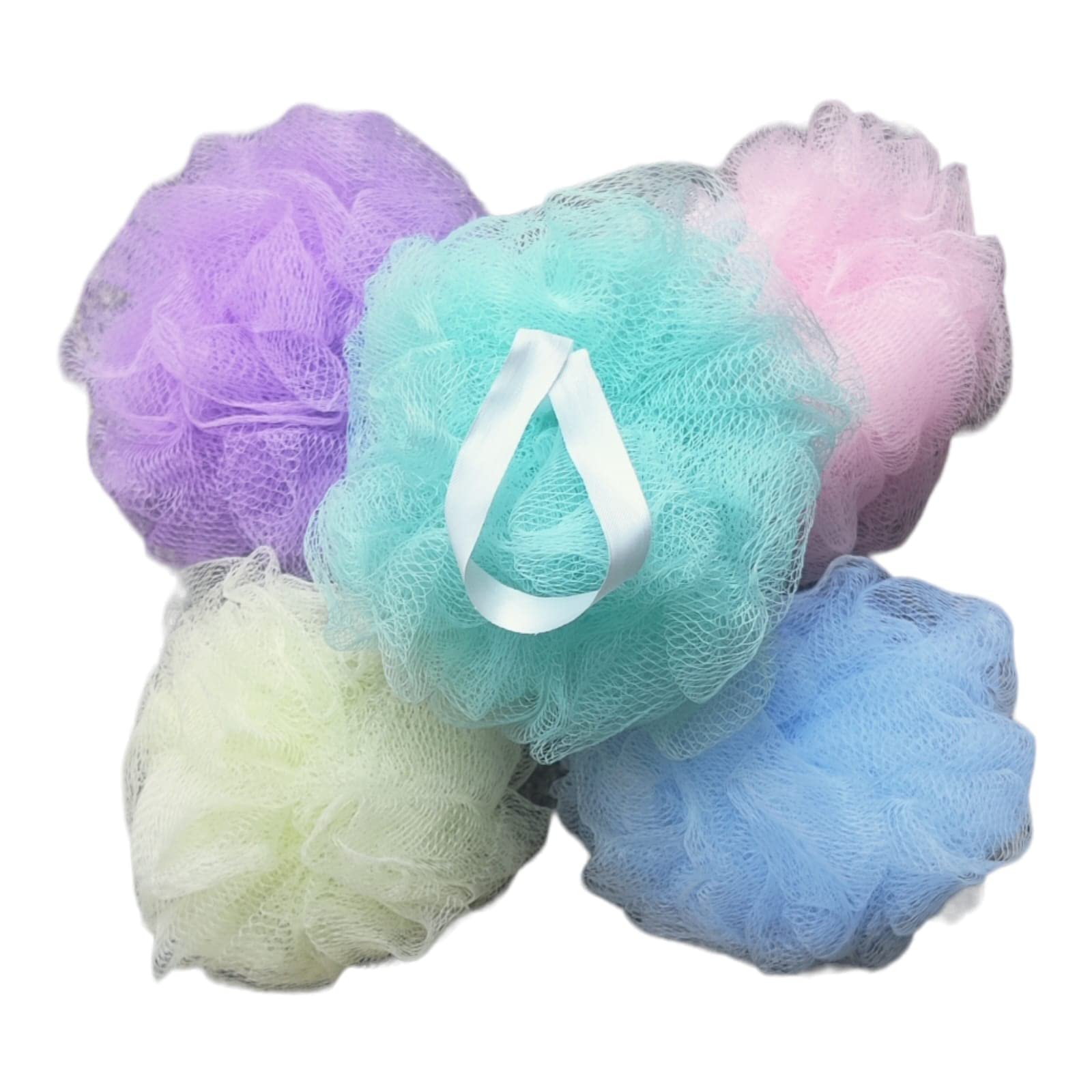 Natural Loofah Sponge for Bath & Shower - Exfoliating Body Scrubber for Women & Men - Pack of 5 - Organic Bath Sponge for Smooth Skin - Perfect for Daily Exfoliation & Deep Cleansing - Ideal for Spa, Home & Travel Use