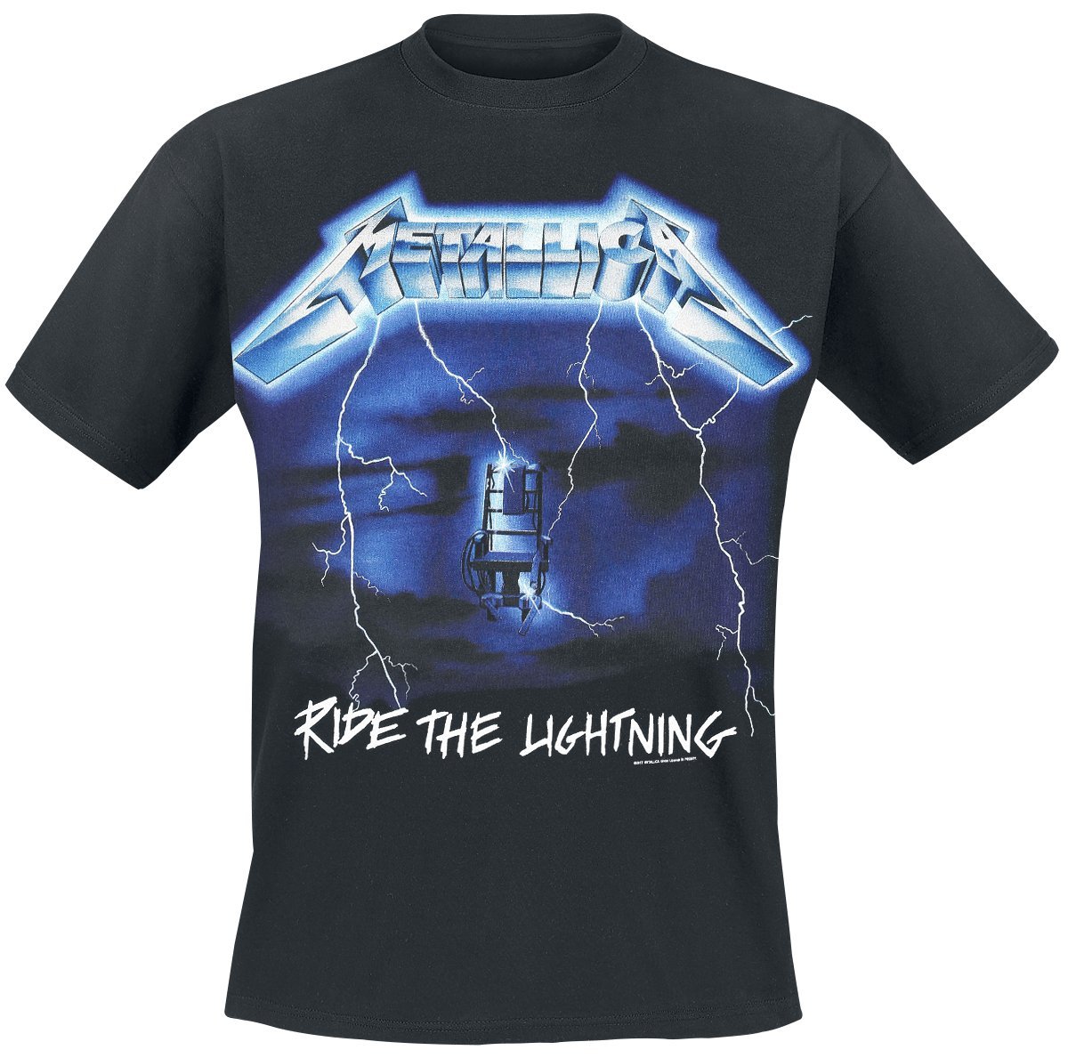 Metallica Ride The Lightning Tour Men's Slim Fit T-Shirt - Black Band Tee with Back Print | Rock Music Concert & Casual Wear