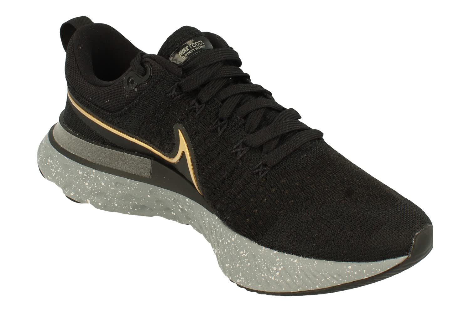 Nike Men's Low-Top Sneakers - Black & Metallic Gold | Size 8 | Casual Wear, Running & Everyday Comfort