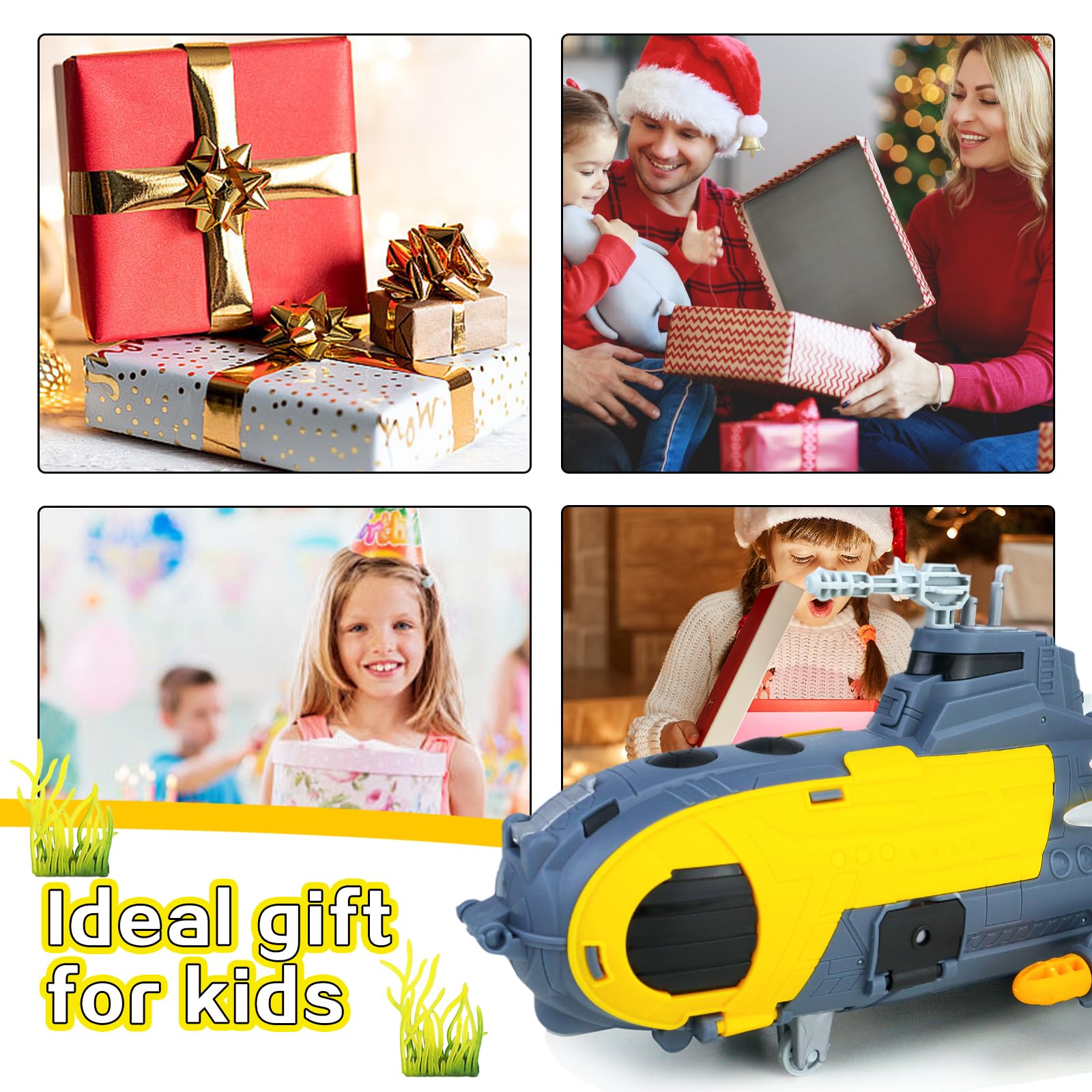 **CORPER TOYS Ocean Submarine Playset for Kids - Underwater Adventure with Sea Animals & Vehicles - Perfect Gift for Birthday, Christmas & Role-Playing Fun**